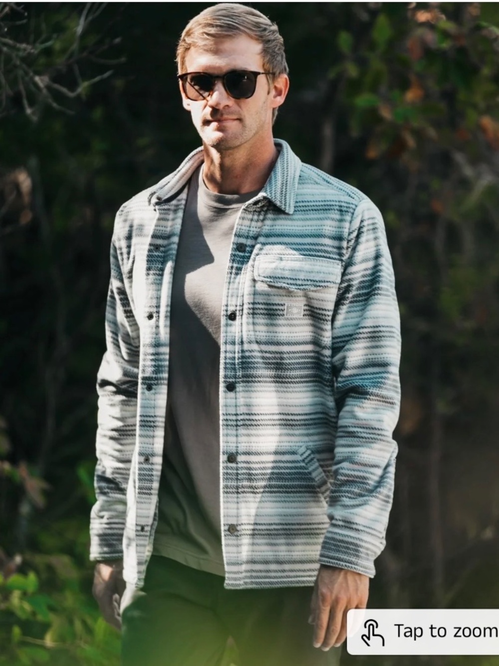 Jetty Concordia Fleece Men’s Jacket Sz XXL Grey/beige Stripe Colorway - Picture 8 of 8